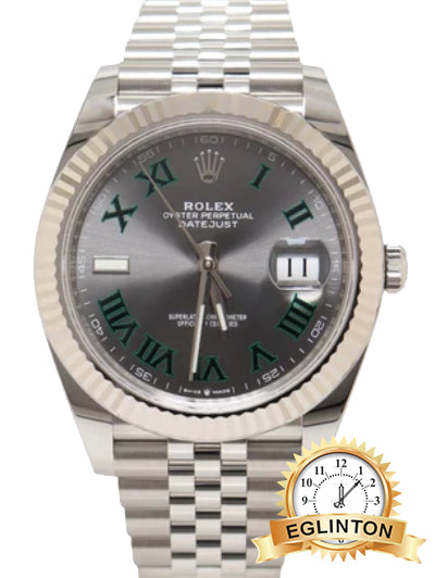 Rolex Datejust 41mm Wimbledon Dial Fluted Bezel Jubilee 126334 "2023"