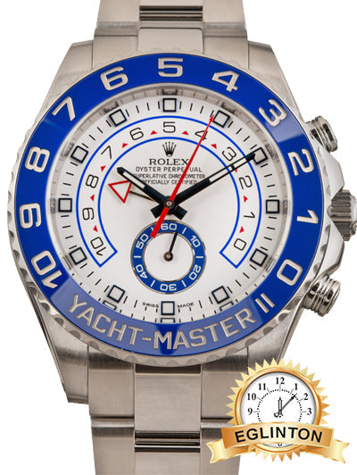 Rolex Yacht-Master II Regatta White Dial Stainless Steel bracelet 44mm 116680 "2022" - Johny Watches