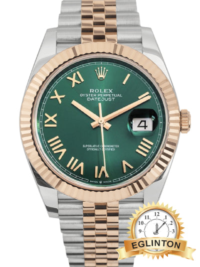 Rolex Datejust 41mm Green Dial Jubilee Two-Tone Everose Gold 126331 "2026"