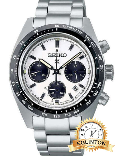Seiko Prospex Speedtimer Solar Chronograph 39mm White Dial SSC813P1