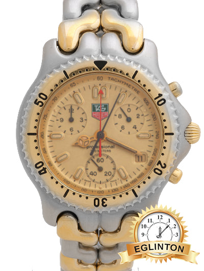 TAG Heuer 40mm S/el Chronograph Two-Tone Champagne Dial CG1120-1