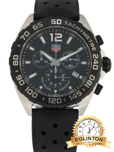 TAG Heuer Formula 1 43mm Chronograph Black Dial Rubber Strap CAZ1010 “Box & Papers”