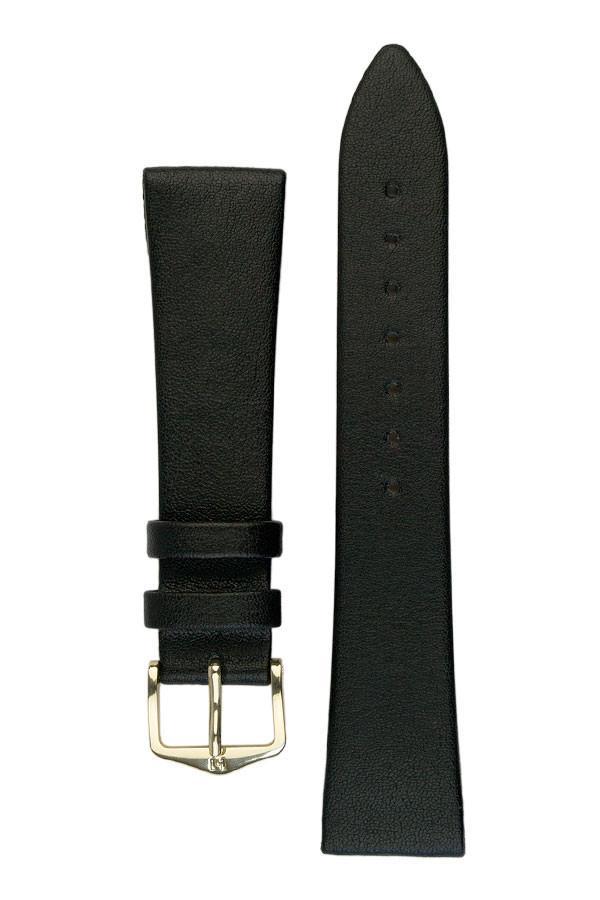 Hirsch DIAMOND CALF Open Ended Calf Leather Watch Strap in BLACK - Johny Watches