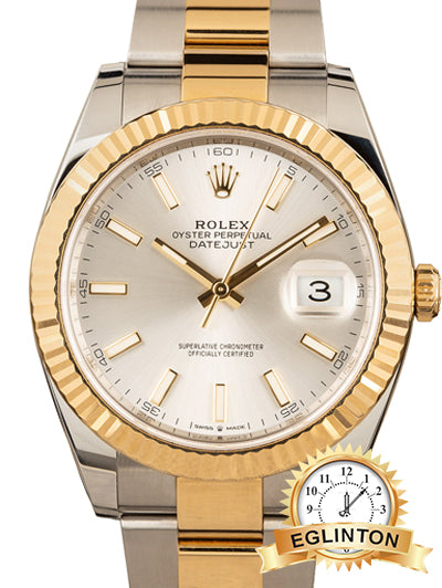 Rolex Datejust 41 Two Tone with Silver Dial  41 mm "2021" - Johny Watches
