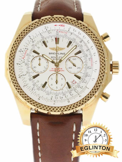 Breitling Bentley Yellow Gold Black Dial Chronograph Mens Watch K25362 - Johny Watches