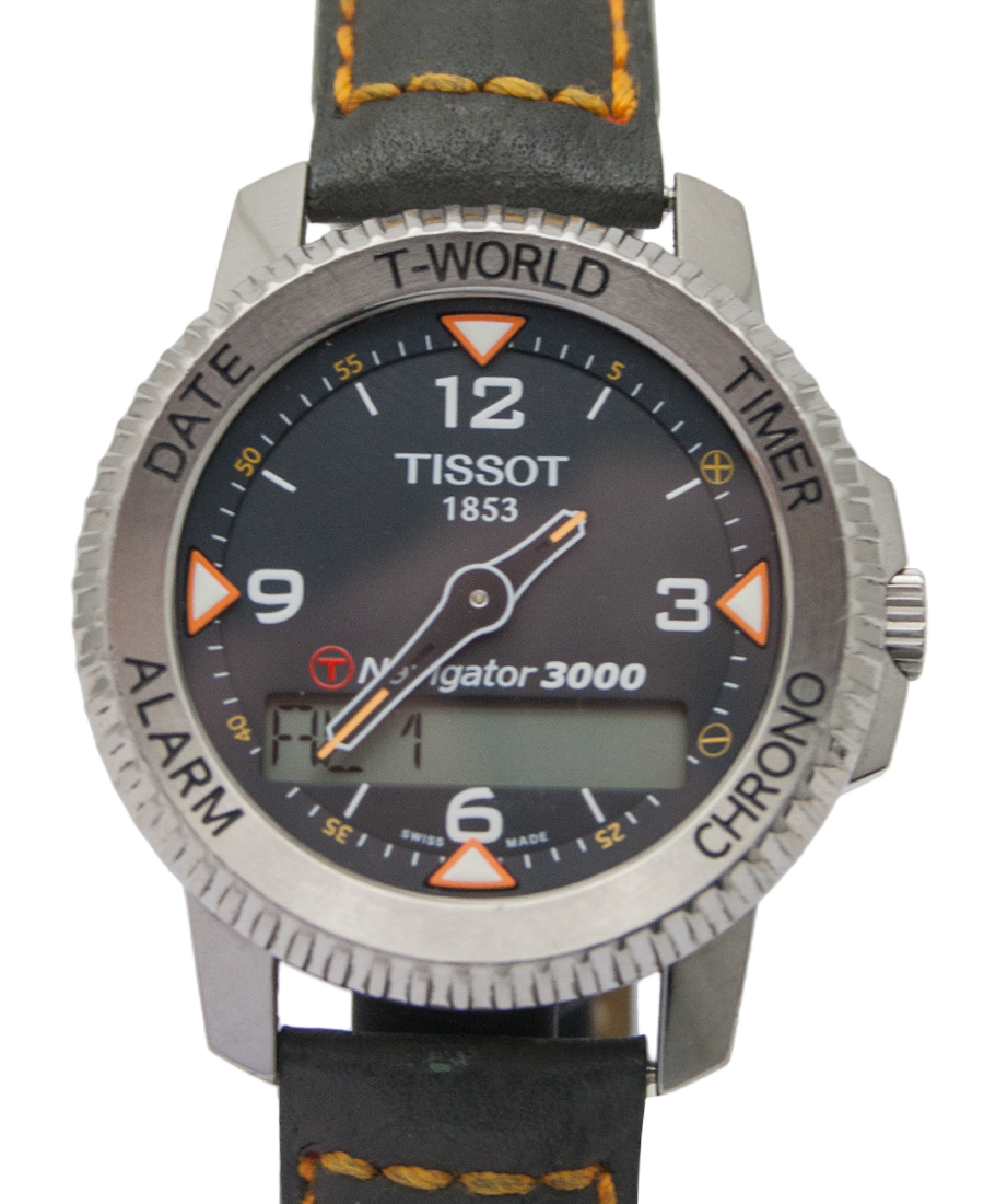 Tissot Navigator 3000 World Time Stainless Steel Watch Z270 / 370 - Johny Watches