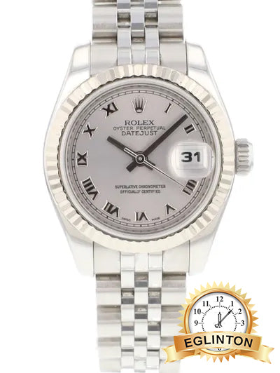 Rolex Datejust 26mm stainless steel white gold bezel 179174 "2009" - Johny Watches