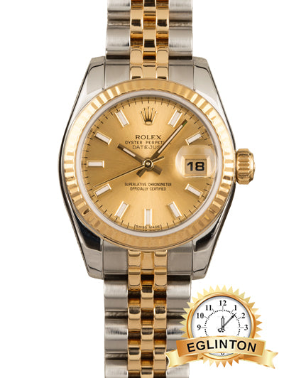 ROLEX DATEJUST 179163 26mm TWO TONE JUBILEE with Super Jubilee hidden clasp "2008" - Johny Watches
