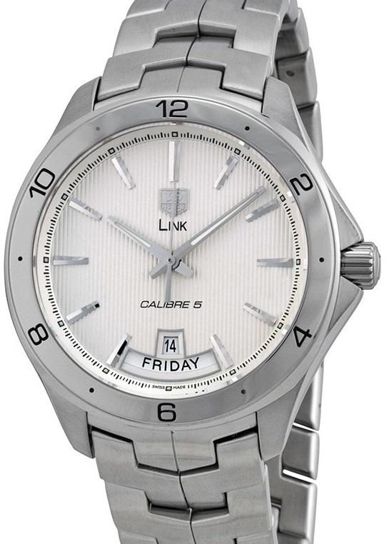 TAG HEUER Link Silver Dial Stainless Steel Automatic Men's Watch - Johny Watches